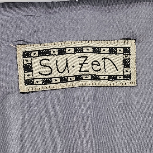 SuZen Vintage Women's Linen Blend Sleeveless A-line Midi Dress - S - Picture 6 of 9